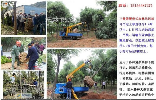 供應高效苗木吊裝機 三普牌履帶式農林吊運機助力園林作業現代化